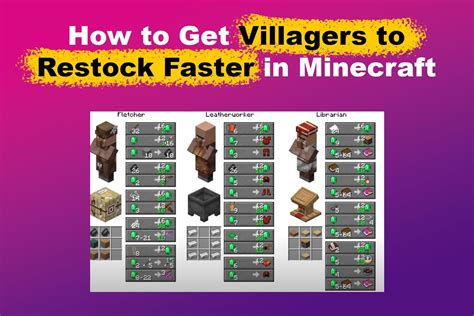 how to get villagers to restock.